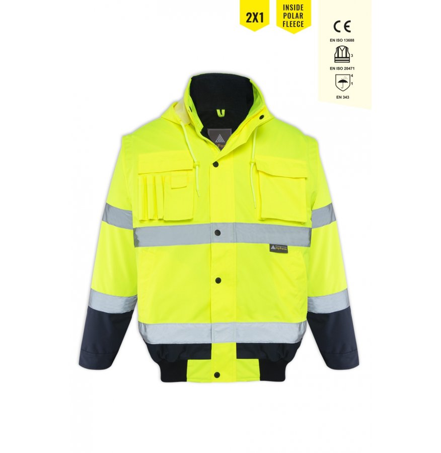 OLYMPUS MULTİ HI-VIS TWO-TONE 2 İN 1 BOMBER JACKET