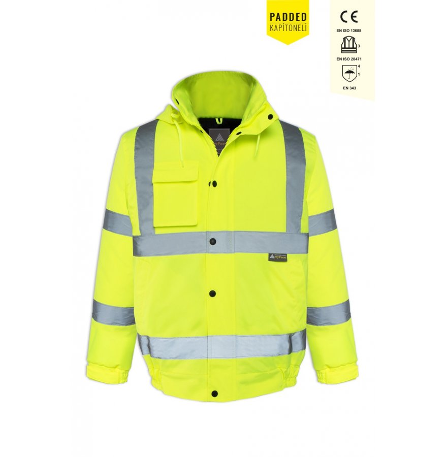 OLYMPUS ESSENTİAL HI-VIS BOMBER LİNED JACKET