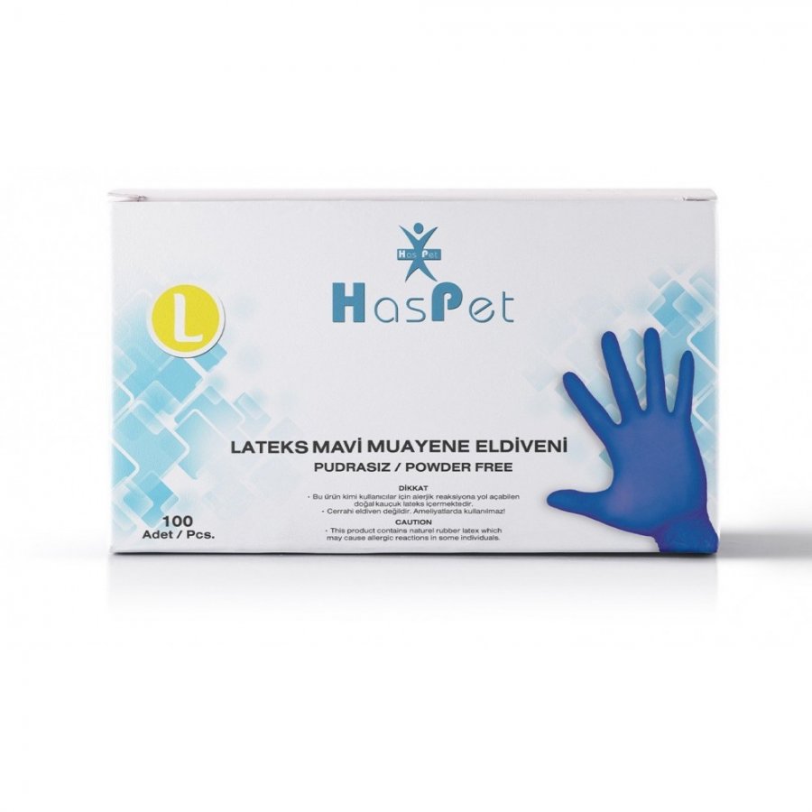 Has-Pet Mavi Lateks Pudrasız Eldiven