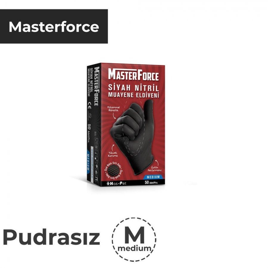 Masterforce Siyah Nitril Eldiven