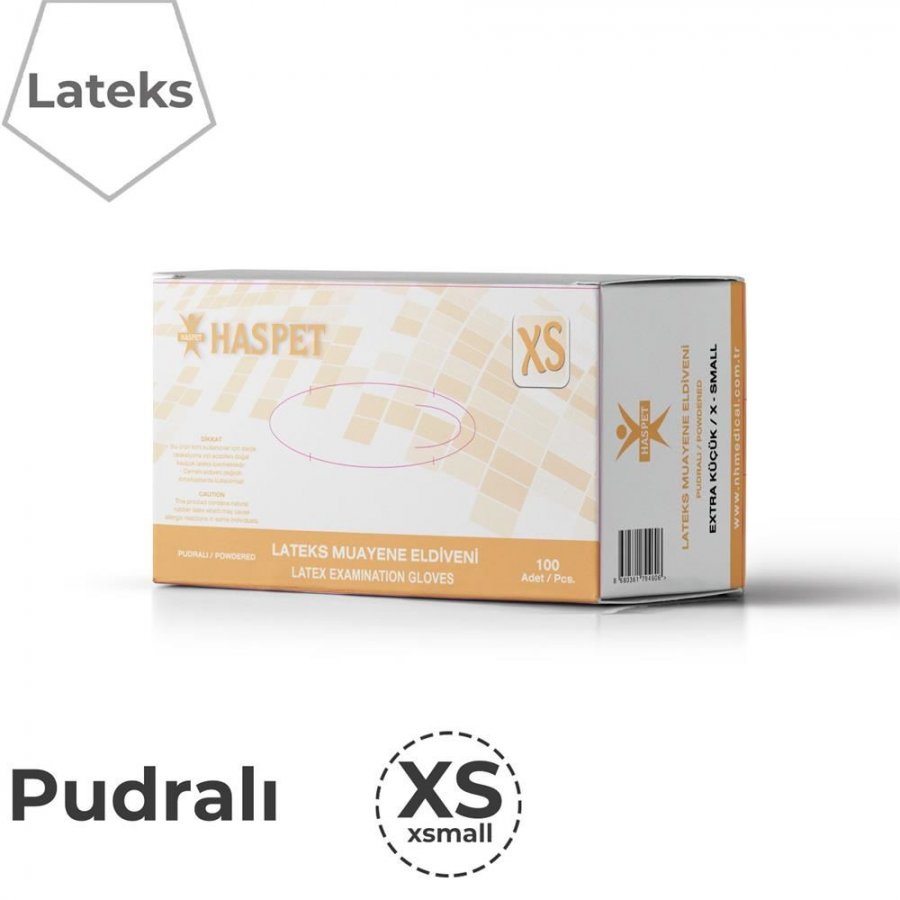 Has-Pet Lateks Pudralı Eldiven