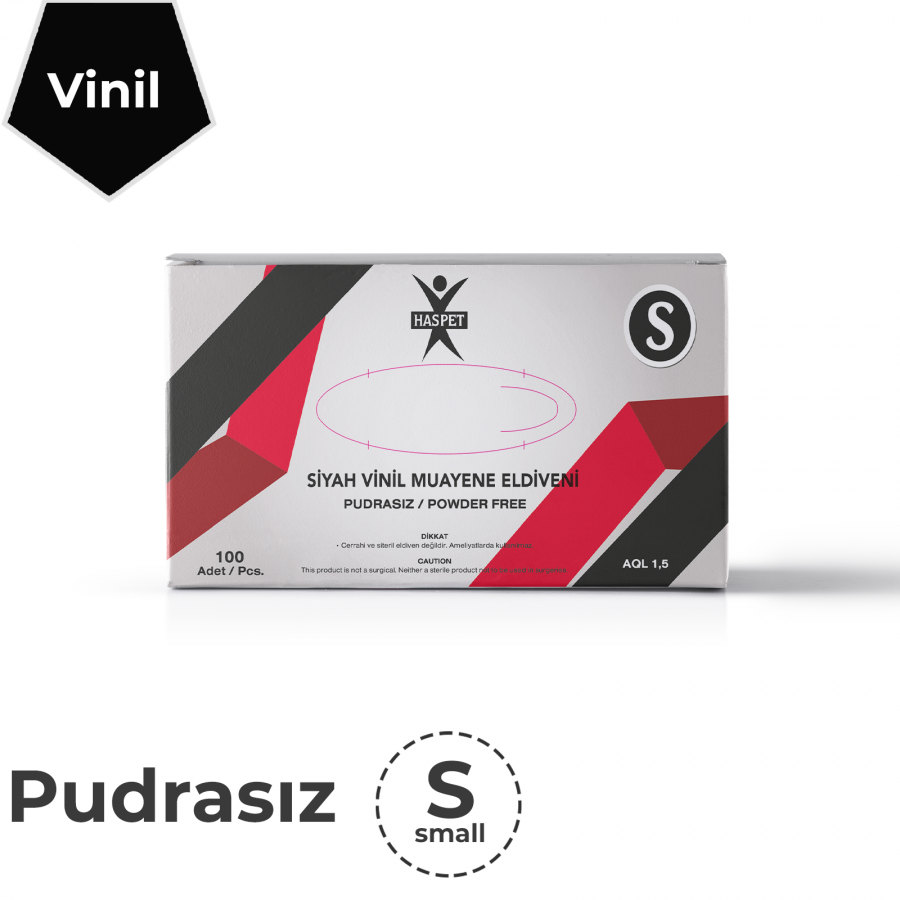 Has-Pet Siyah Vinil Pudrasız Eldiven